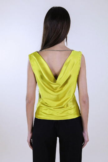 Immagine di TOP RASO COLLO PELLICANO E ACCESSORIO