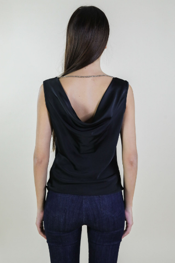 Immagine di TOP RASO COLLO PELLICANO E ACCESSORIO
