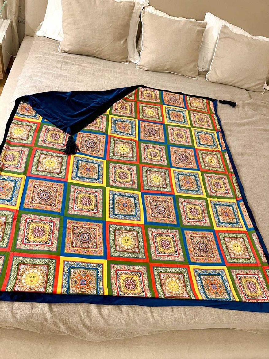 Immagine di COPERTA FANTASIA FOLK E CINIGLIA
