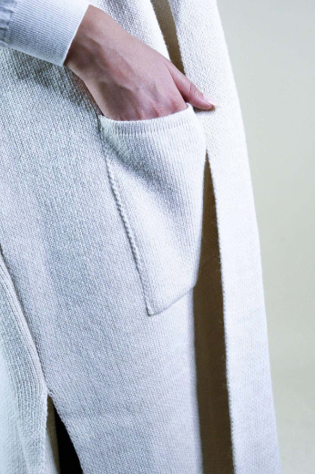 Immagine di GILET LUNGO CON SPACCHI E TASCHE