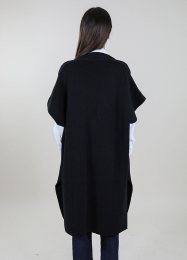 Immagine di GILET LUNGO CON SPACCHI E TASCHE