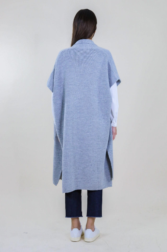 Immagine di GILET LUNGO CON SPACCHI E TASCHE