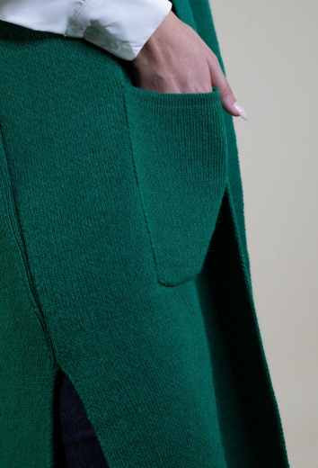 Immagine di GILET LUNGO CON SPACCHI E TASCHE