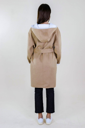 Immagine di CAPPOTTO BICOLORE CON CAPPUCCIO