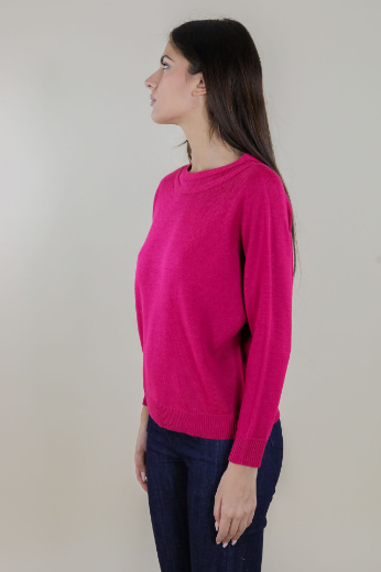 Immagine di MAGLIA GIROCOLLO A SCATOLA  MOTIVO COLLO
