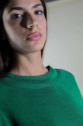 Immagine di MAGLIA GIROCOLLO A SCATOLA  MOTIVO COLLO