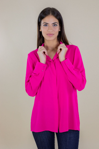 Immagine di CAMICIA CON COLLETTO E BOTTONI NASCOSTI