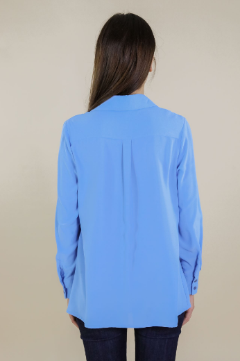 Immagine di CAMICIA CON COLLETTO E BOTTONI NASCOSTI