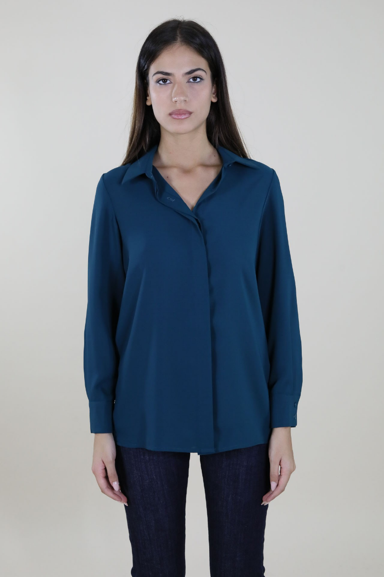 Immagine di CAMICIA CON COLLETTO E BOTTONI NASCOSTI