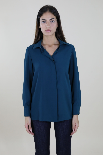 Immagine di CAMICIA CON COLLETTO E BOTTONI NASCOSTI