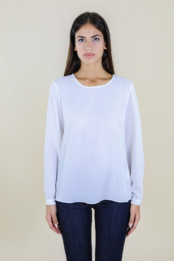 Immagine di CASACCA SLIM COLLO GIRO IN GEORGETTE