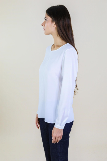 Immagine di CASACCA SLIM COLLO GIRO IN GEORGETTE