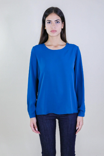 Immagine di CASACCA SLIM COLLO GIRO IN GEORGETTE