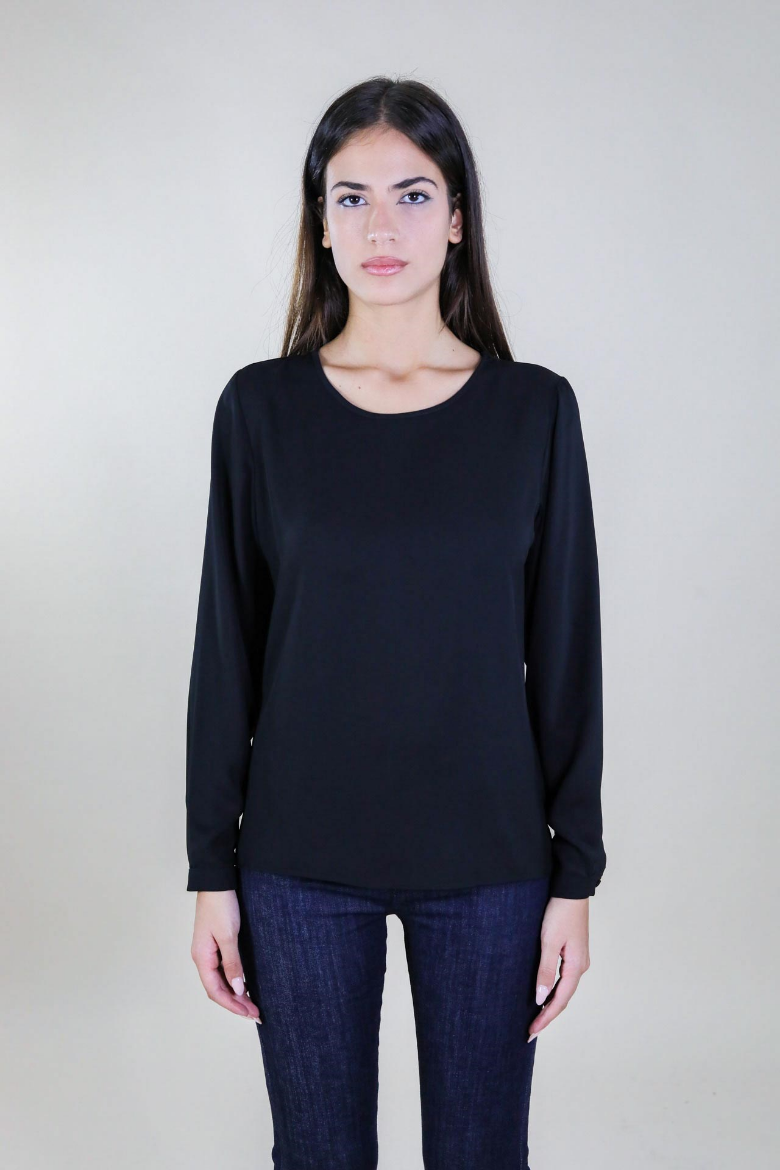 Immagine di Casacca slim collo giro in georgette