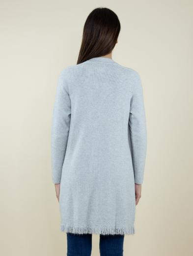 Immagine di CARDIGAN LUNGO CON TASCHE E FRANGIA
