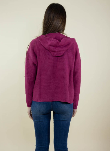 Immagine di CARDIGAN RASATO APERTO CON CAPPUCCIO