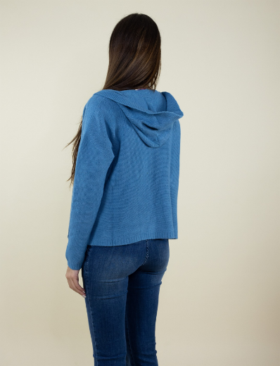 Immagine di CARDIGAN RASATO APERTO CON CAPPUCCIO