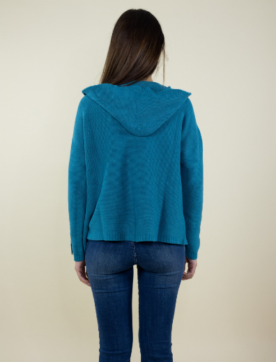 Immagine di CARDIGAN RASATO APERTO CON CAPPUCCIO