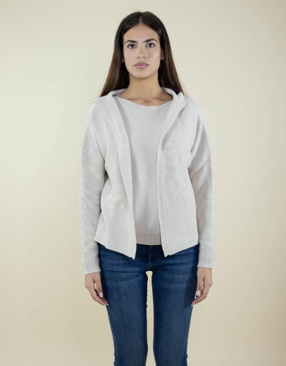 Immagine di CARDIGAN RASATO APERTO CON CAPPUCCIO