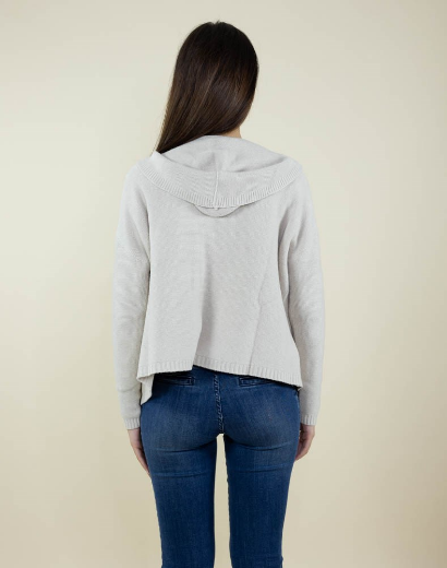 Immagine di CARDIGAN RASATO APERTO CON CAPPUCCIO