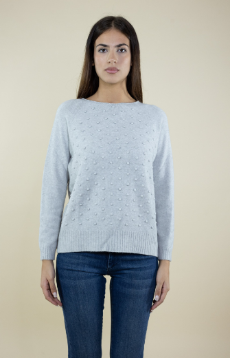 Immagine di MAGLIA GIROCOLLO CON PUNTO IN RILIEVO