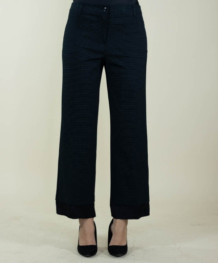Immagine di PANTALONE MICRO POIS E RASO NEL FONDO