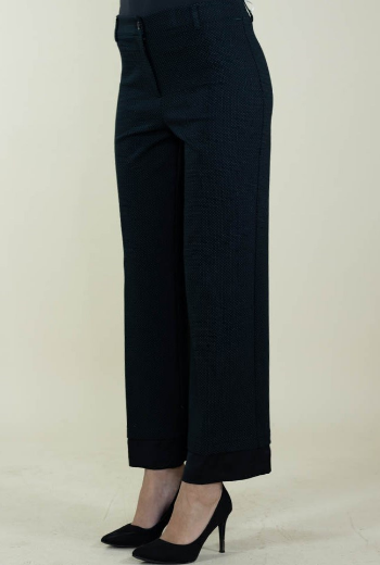 Immagine di PANTALONE MICRO POIS E RASO NEL FONDO