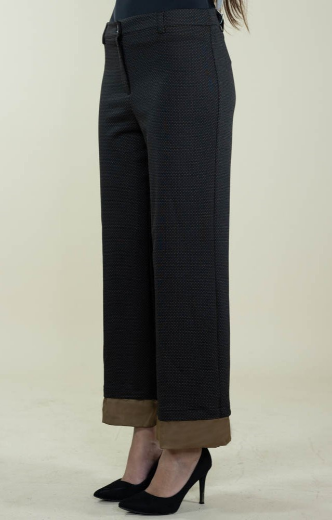 Immagine di PANTALONE MICRO POIS E RASO NEL FONDO