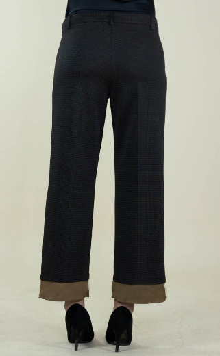 Immagine di PANTALONE MICRO POIS E RASO NEL FONDO