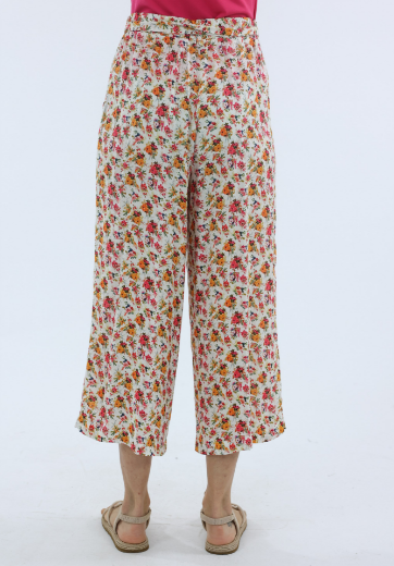Immagine di Pantalone corto fiorellini con fusciacca