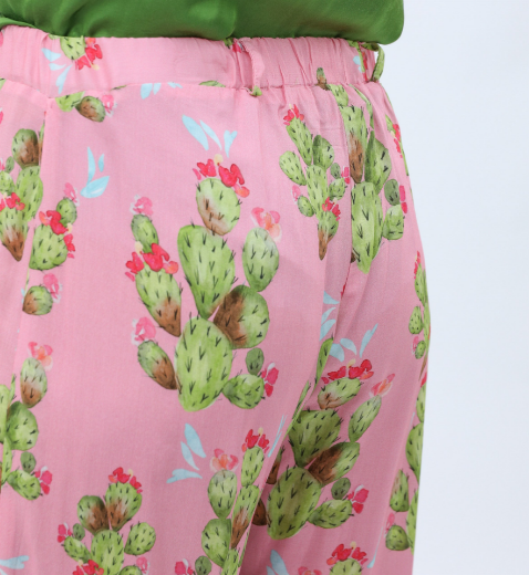 Immagine di Pantalone fantasia cactus con elastico