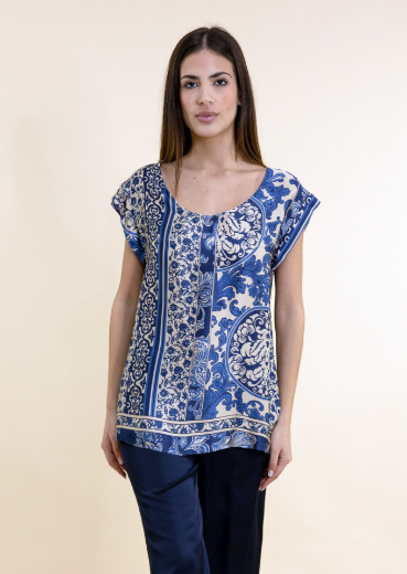 Immagine di Blusa fantasia barocco con greca