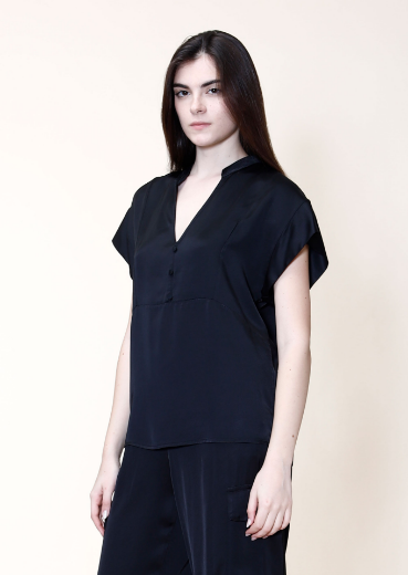 Immagine di Blusa collo coreano con bottoncini