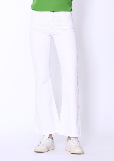 Immagine di Pantalone 5 tasche a zampa in cotone