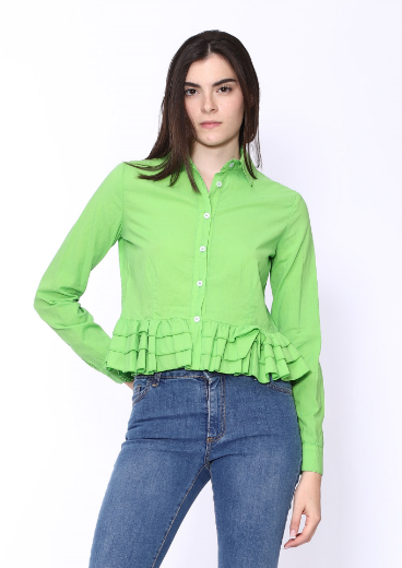 Immagine di Camicia in cotone con rouches