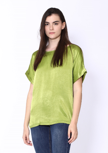 Immagine di Blusa scollo tondo con manica svolta