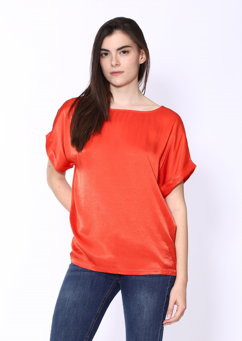 Immagine di Blusa scollo tondo con manica svolta