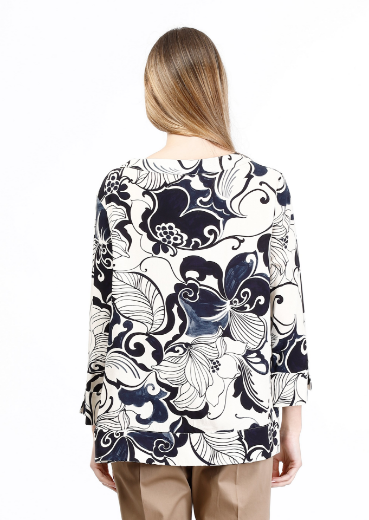 Immagine di Blusa fantsia floreale collo in piedi