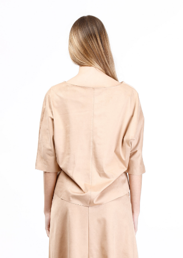 Immagine di Blusa corta in dainetto con tagli