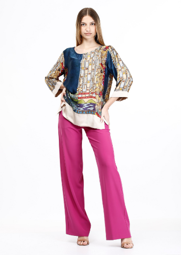 Immagine di Blusa fantasia liberty con unito manica