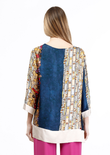 Immagine di Blusa fantasia liberty con unito manica