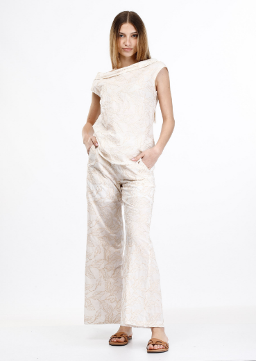 Immagine di Pantalone cotone ricamato con tasche