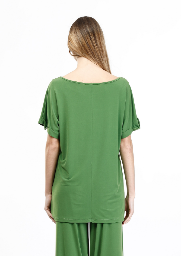 Immagine di Blusa jersey con spacchi scollo tondo