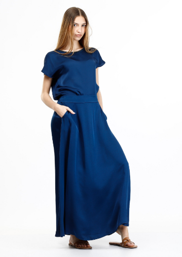 Immagine di Blusa in raso girocollo con lurex
