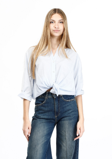 Immagine di Camicia con nodo in mussola di cotone