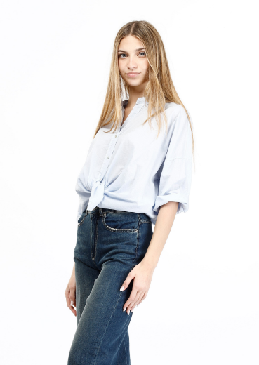 Immagine di Camicia con nodo in mussola di cotone