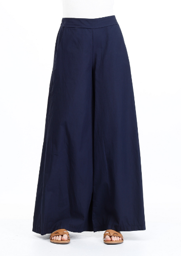 Immagine di Pantalone palazzo in cotone con tasche