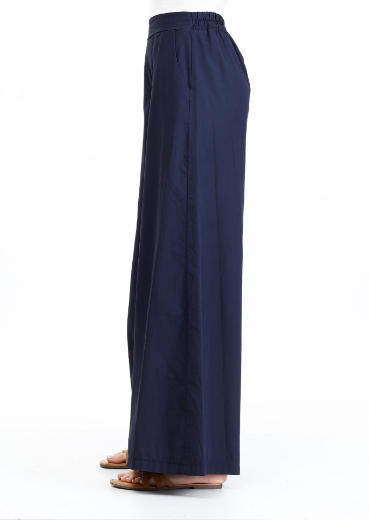 Immagine di Pantalone palazzo in cotone con tasche
