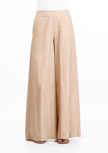 Immagine di Pantalone palazzo in cotone con tasche