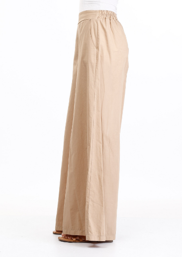 Immagine di Pantalone palazzo in cotone con tasche